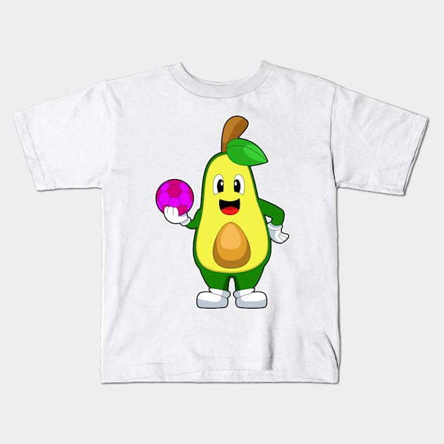 Avocado Handball player Handball Kids T-Shirt by Markus Schnabel